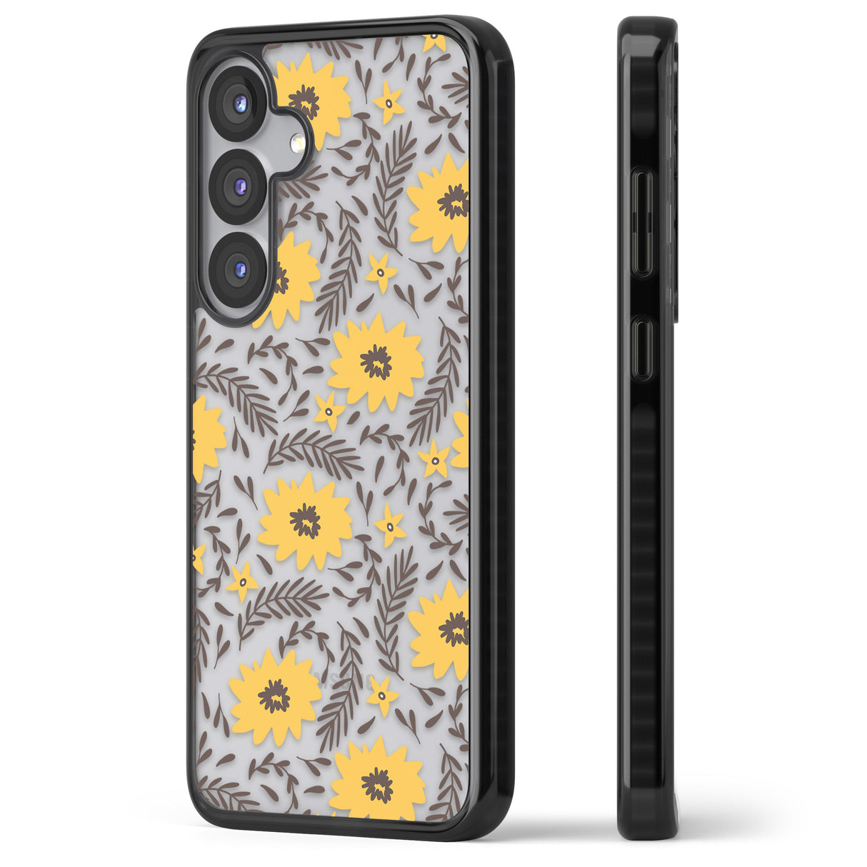 Yellow Blossoms Transparent Floral
