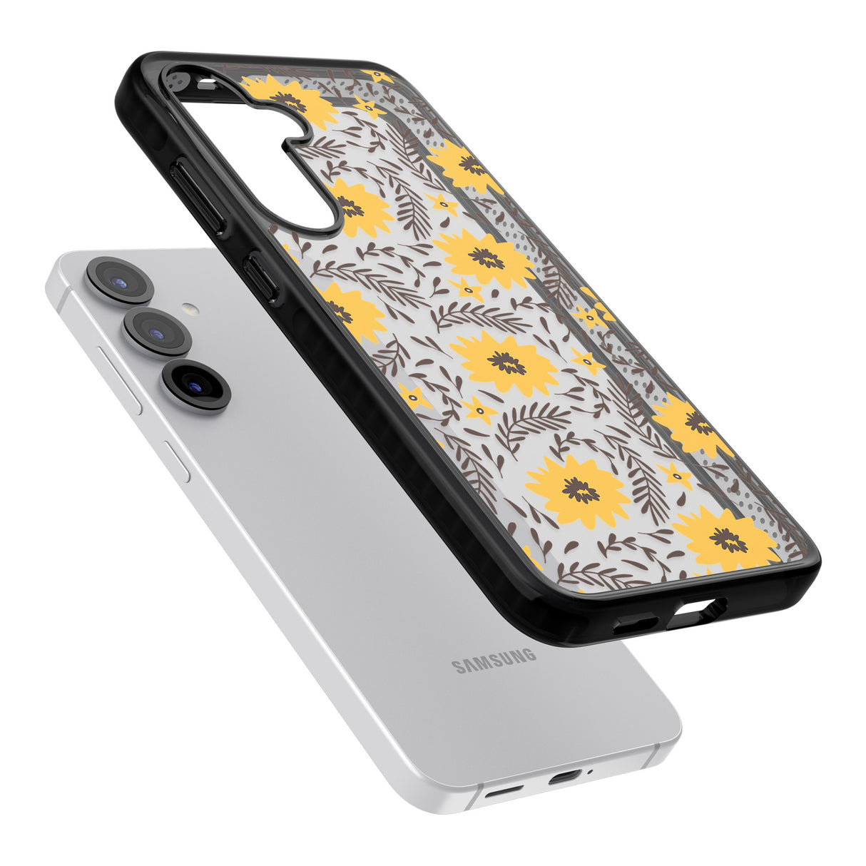 Yellow Blossoms Transparent Floral