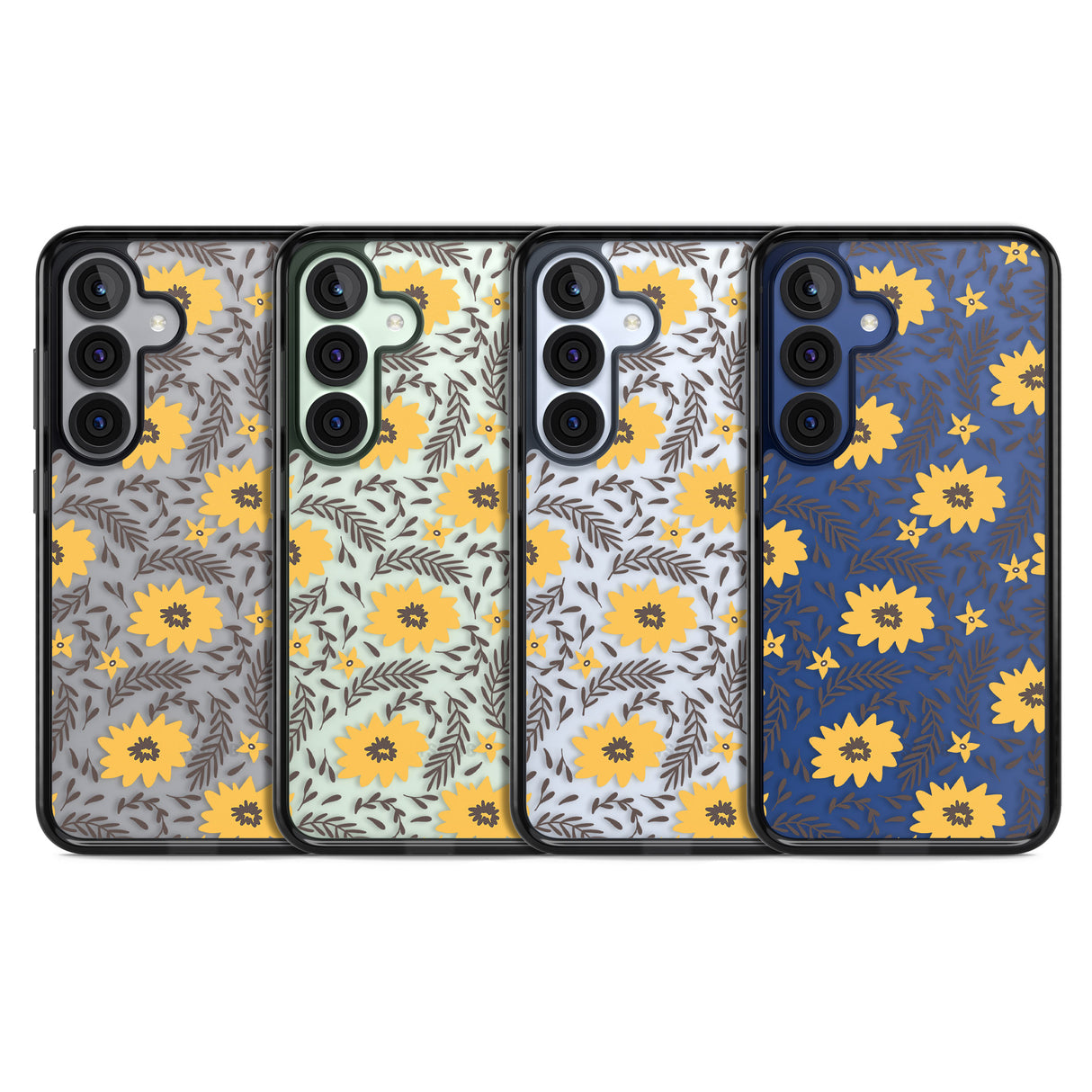 Yellow Blossoms Transparent Floral