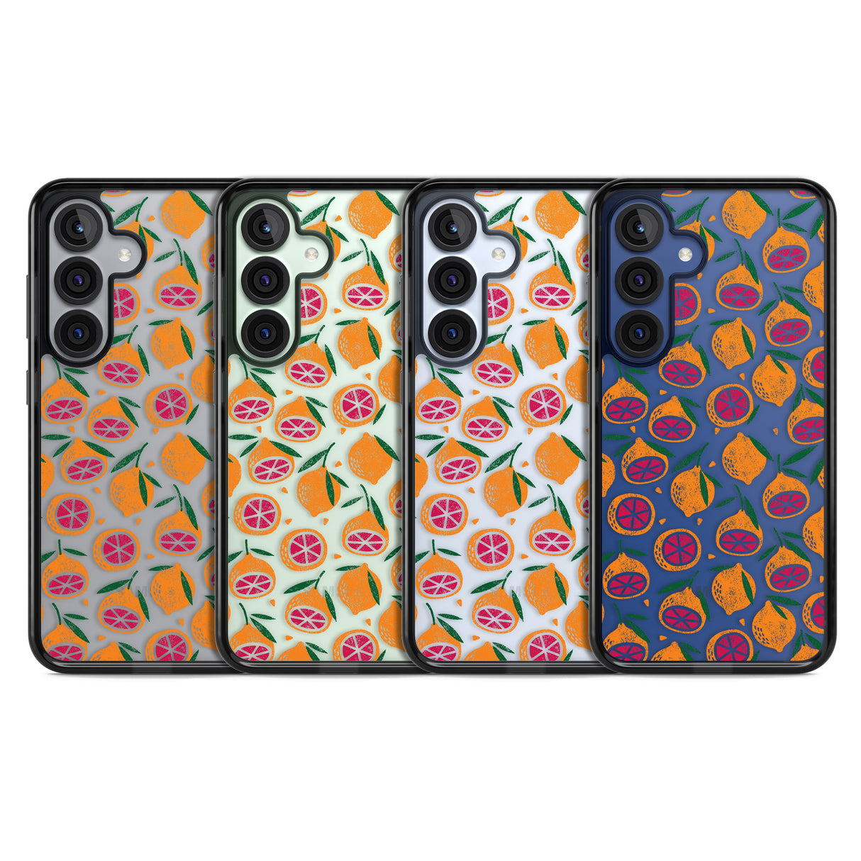 Blood Orange Fruit Pattern Transparent