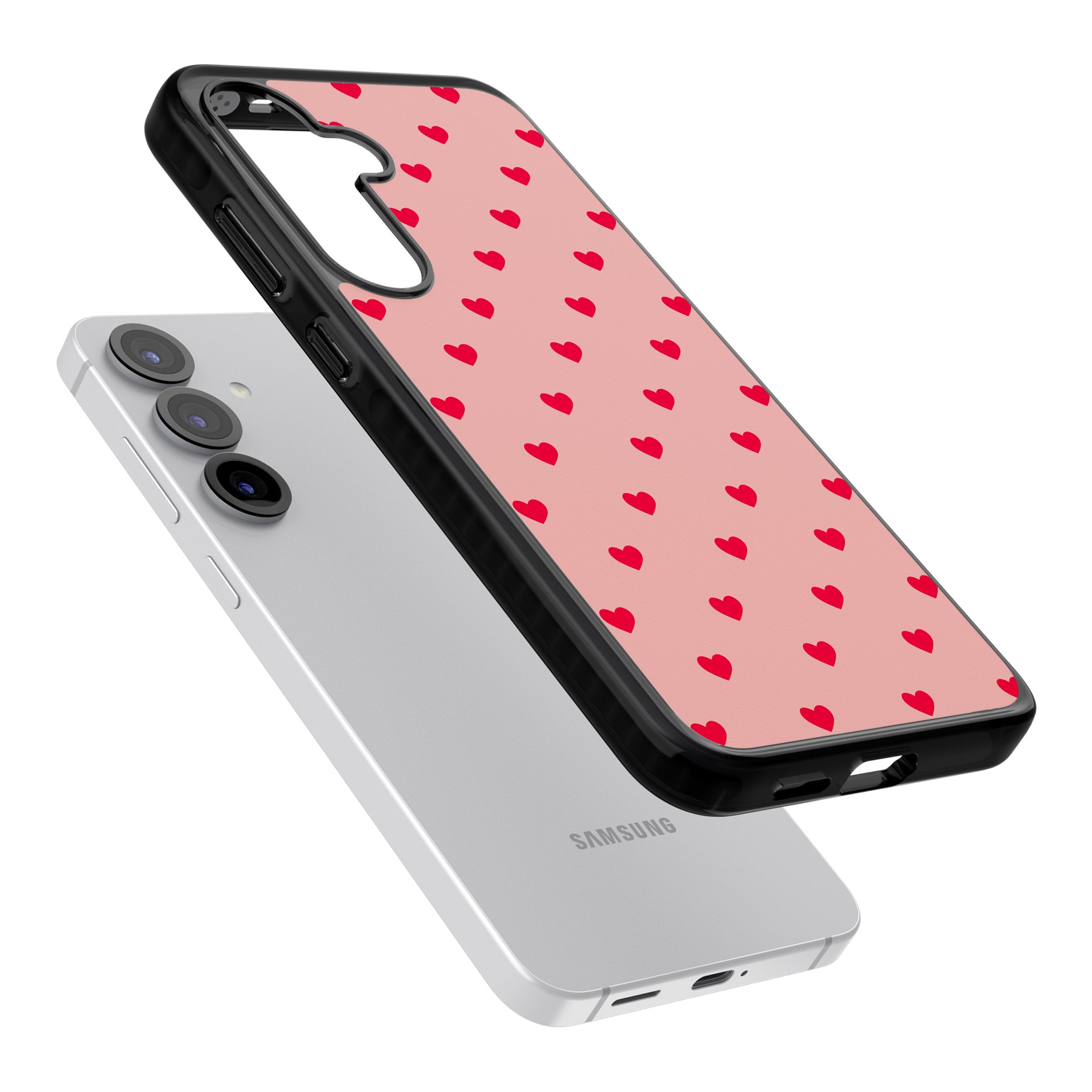 Small Heart Pattern: Red & Pink