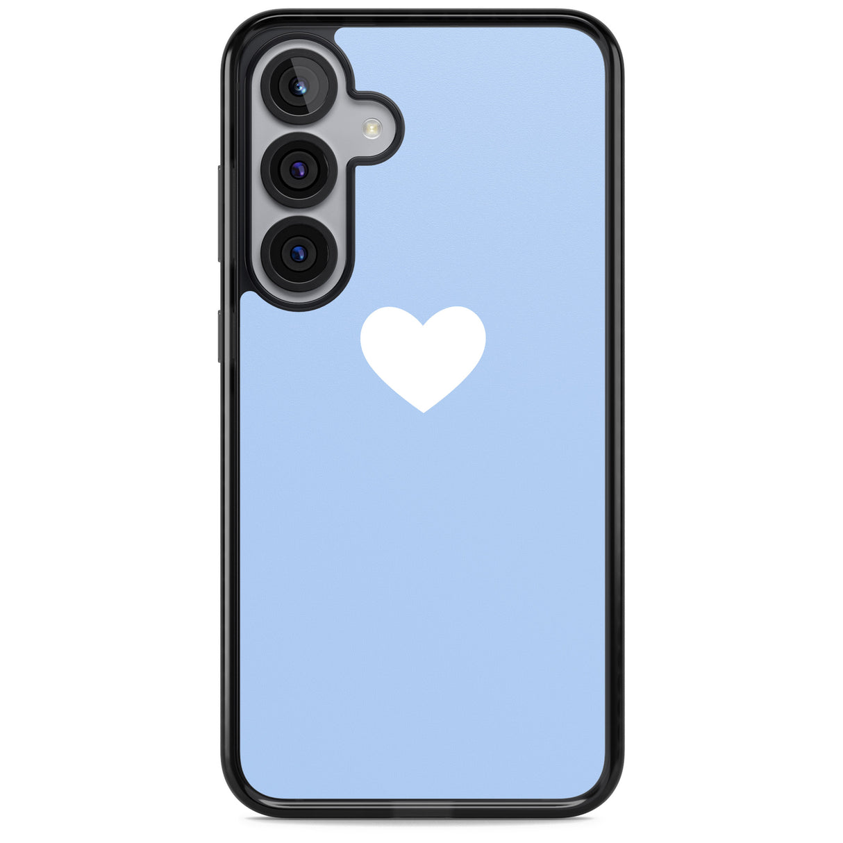 Single Heart Design: White & Baby Blue