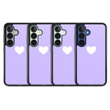 Single Heart White & Pale Purple