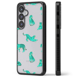 Turquoise Tiger Jungle Cat Pattern