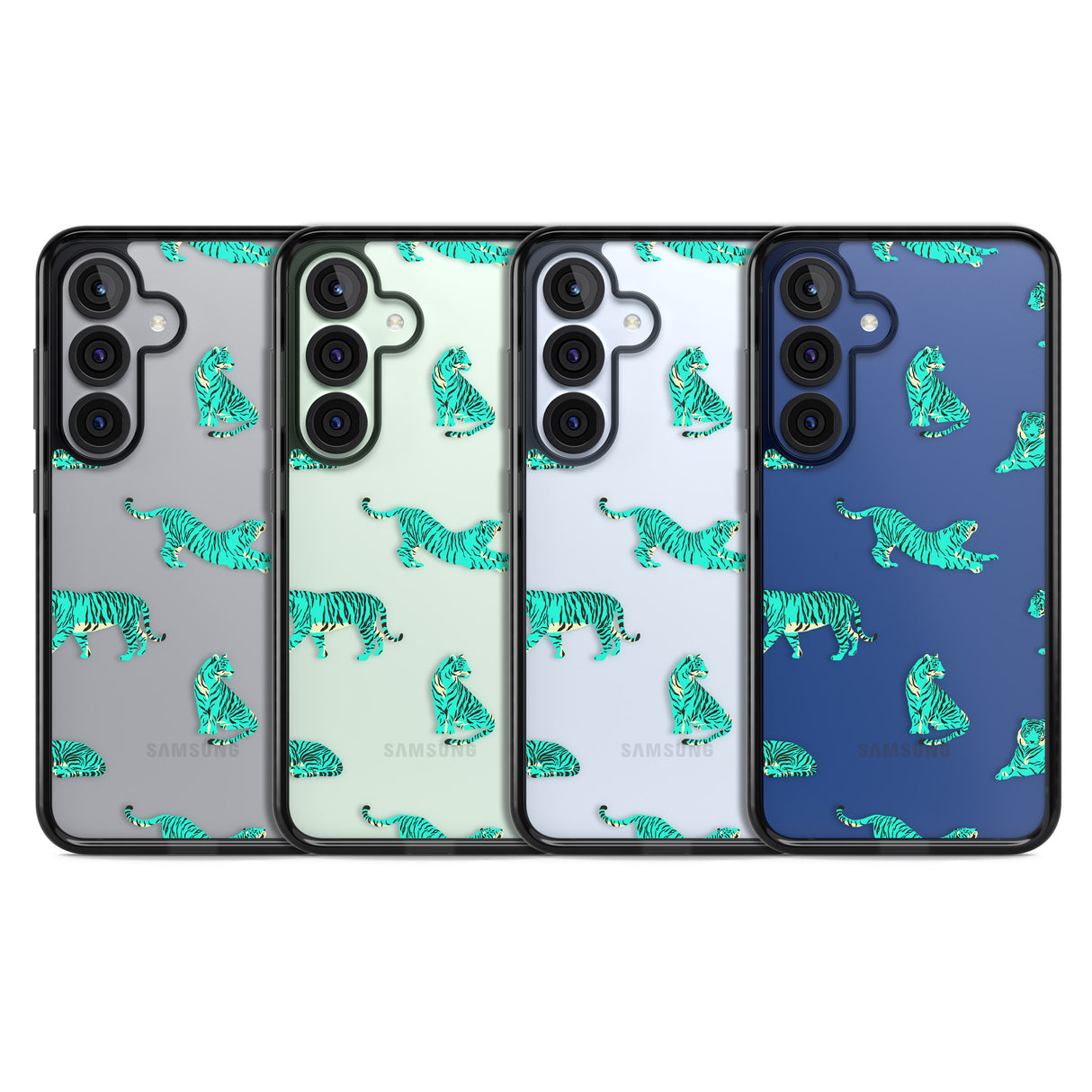 Turquoise Tiger Jungle Cat Pattern