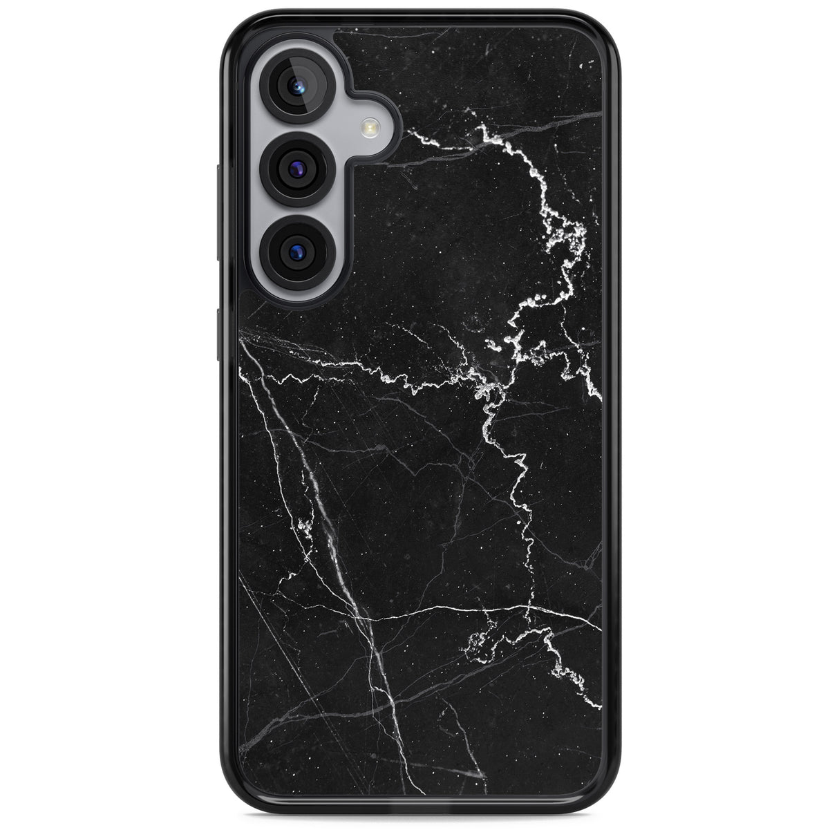 Bold Black Marble with White Texture