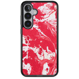 Red & White - Marbled Paper