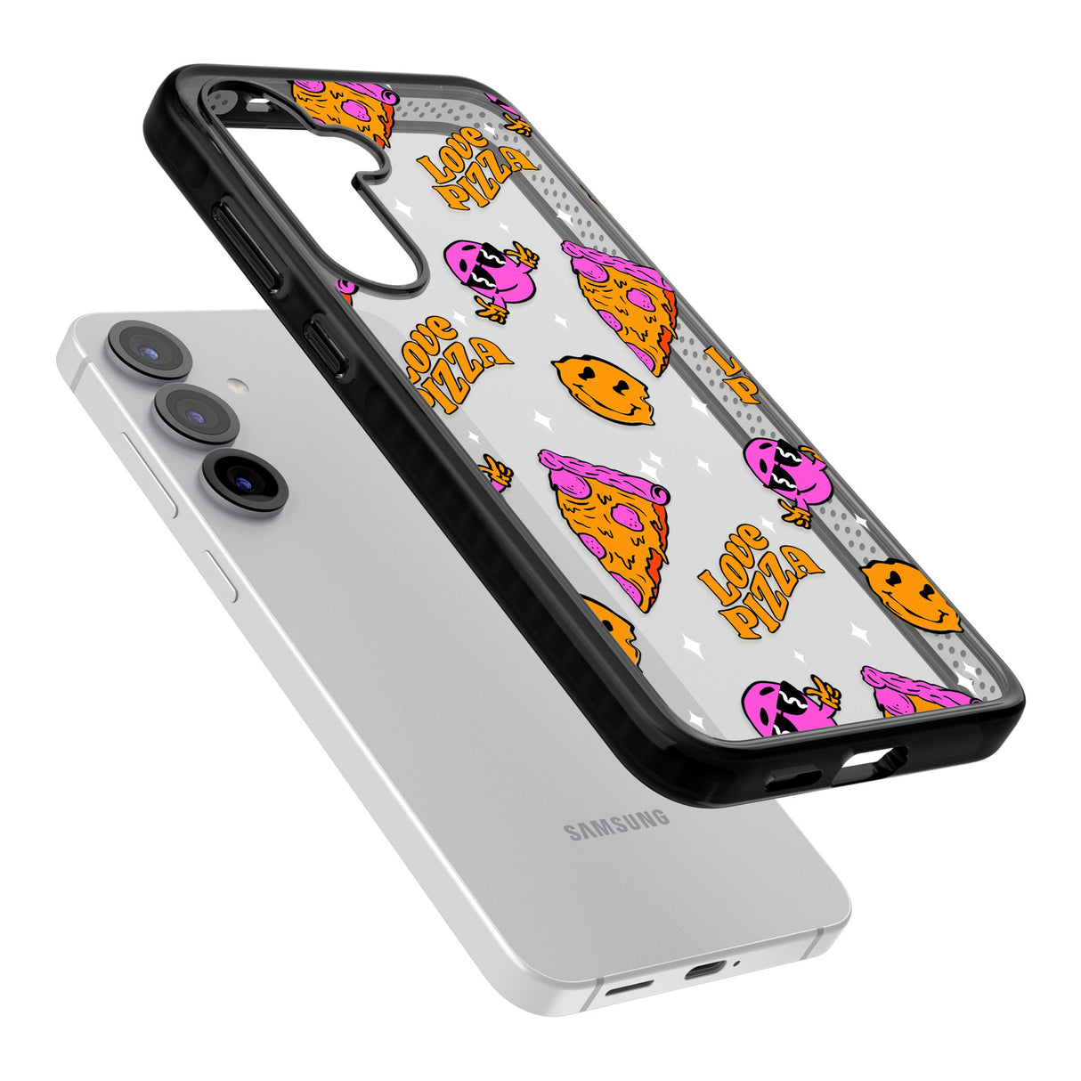 Psychedelic Love Pizza Pattern (Clear)