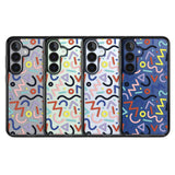 Colourful Squiggles Memphis Retro Pattern Design