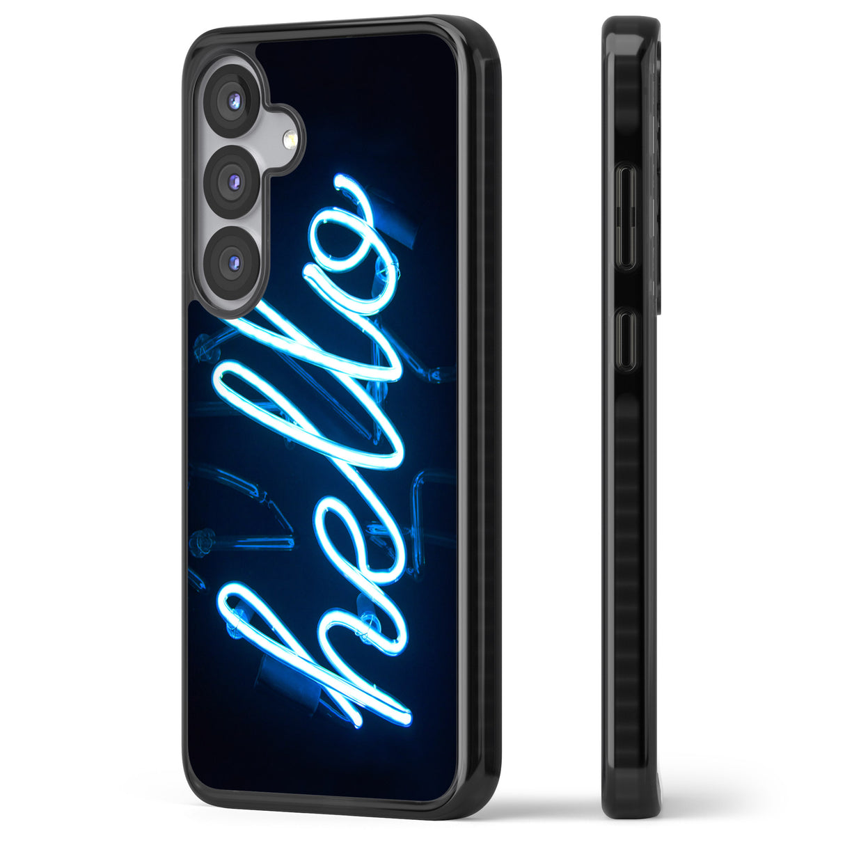 "Hello" Blue Cursive Neon Sign