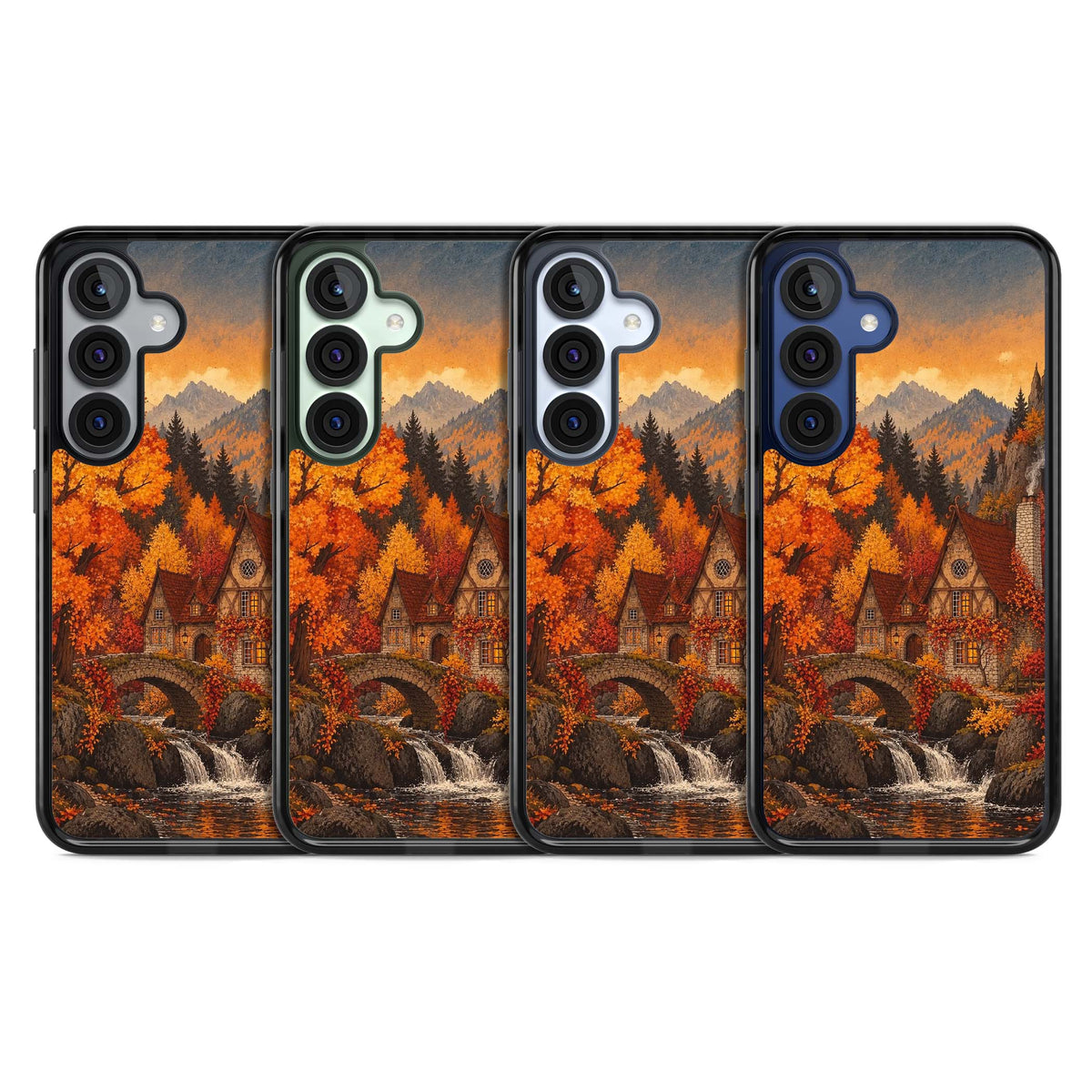 Auburn Cottage iPhone case | Black Impact case for Samsung Galaxy S25, Samsung Galaxy S25 Plus
