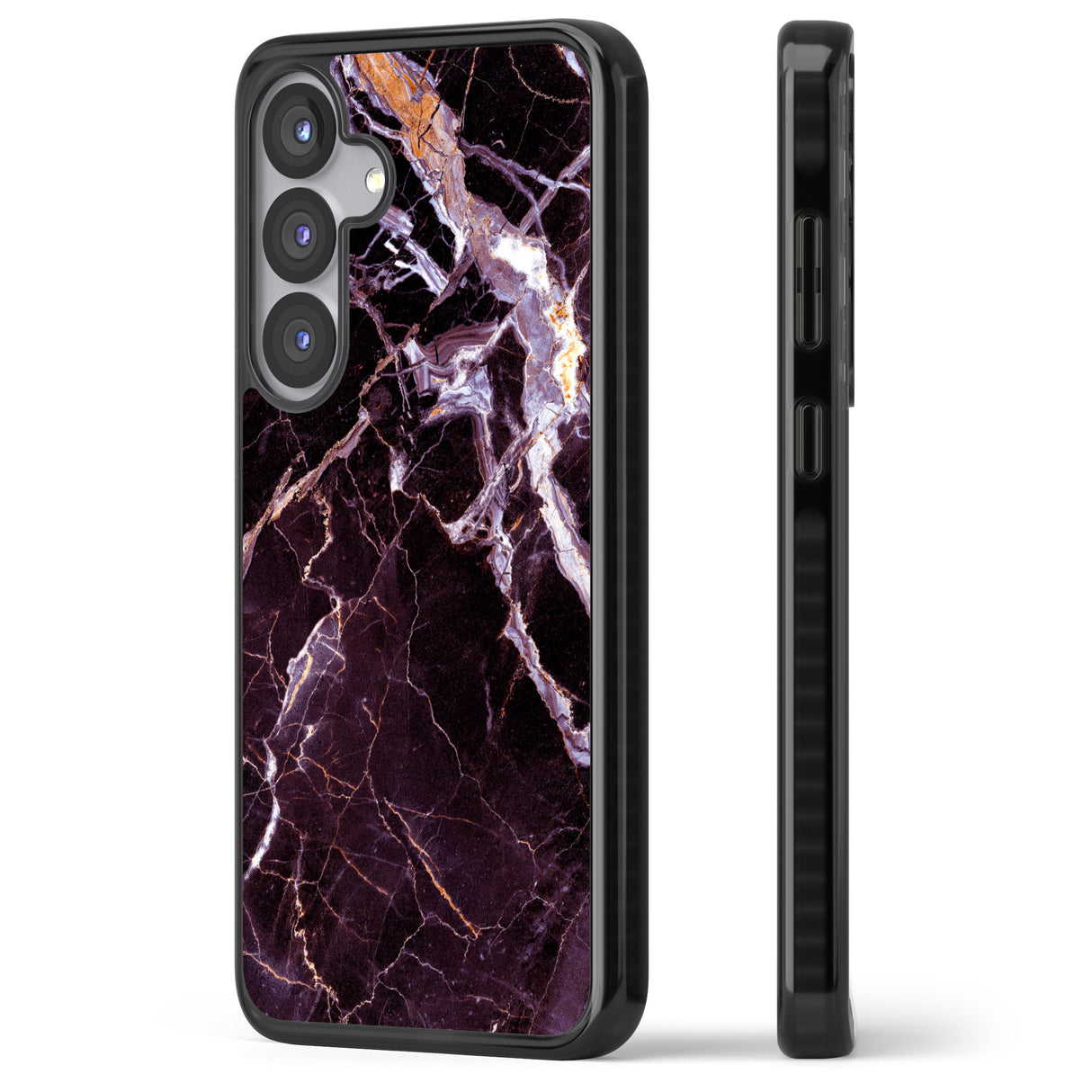 Black, Purple & Yellow shattered Marble