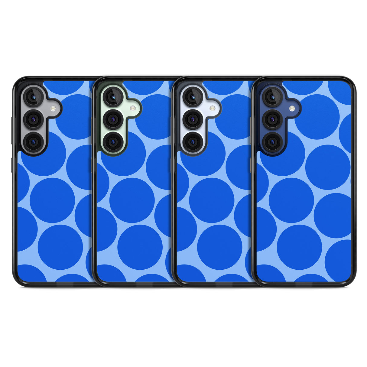 Abstract Retro Shapes: Blue Dots