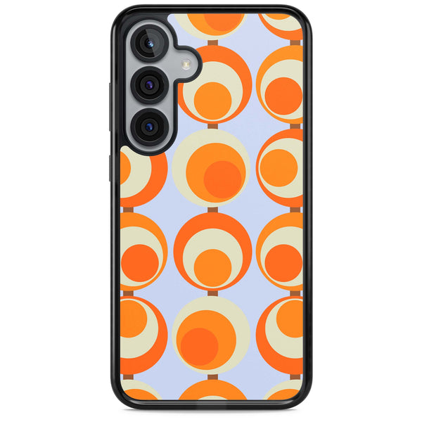 Mid Century Blue Orange Pattern