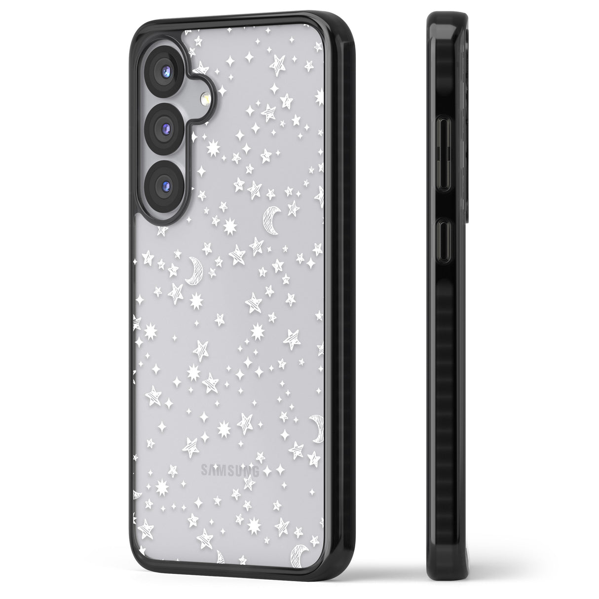 White Cosmic Galaxy Pattern