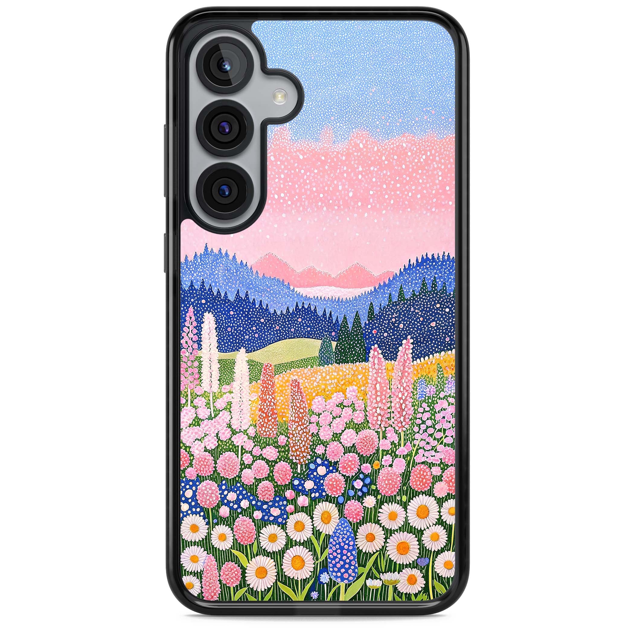 Valley Horizon cottagecore iPhone case | Black Impact case for Samsung Galaxy S25, Samsung Galaxy S25 Plus