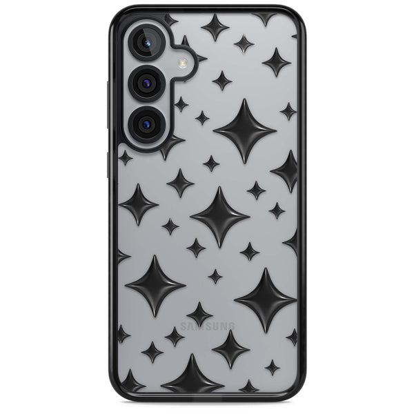 Black Puff Sparkle Pattern