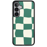 Green & Cream Wavy Check