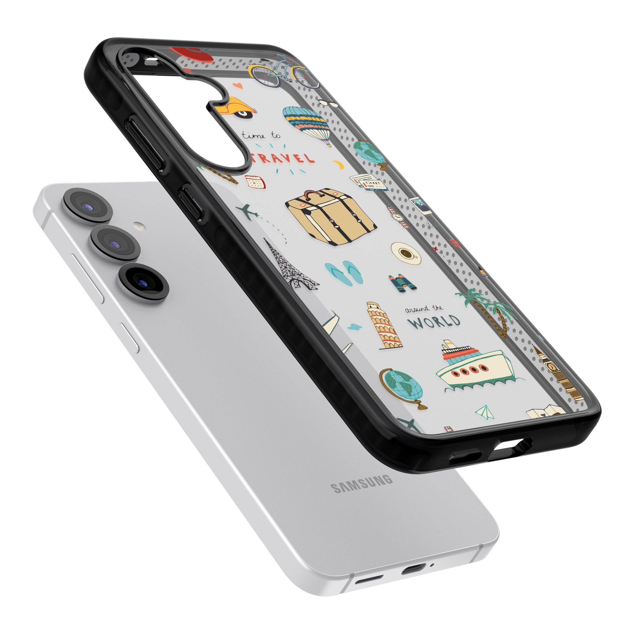 Cute Travel Pattern Transparent