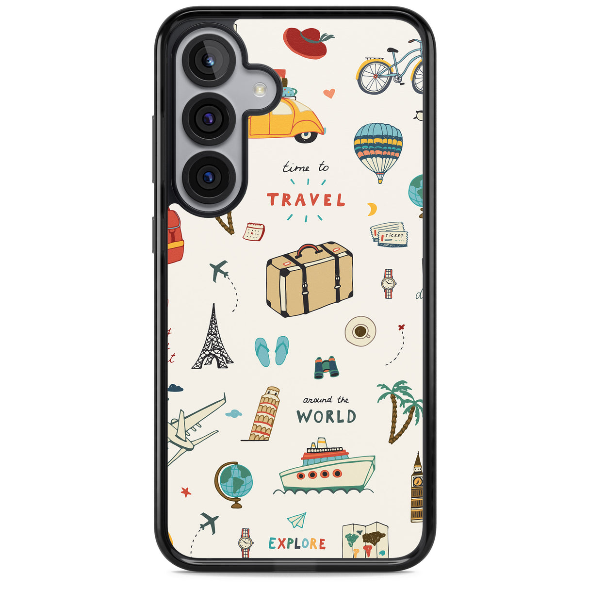 Cute Travel Pattern Cream