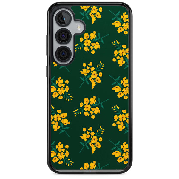 Yellow Wildflowers on Green