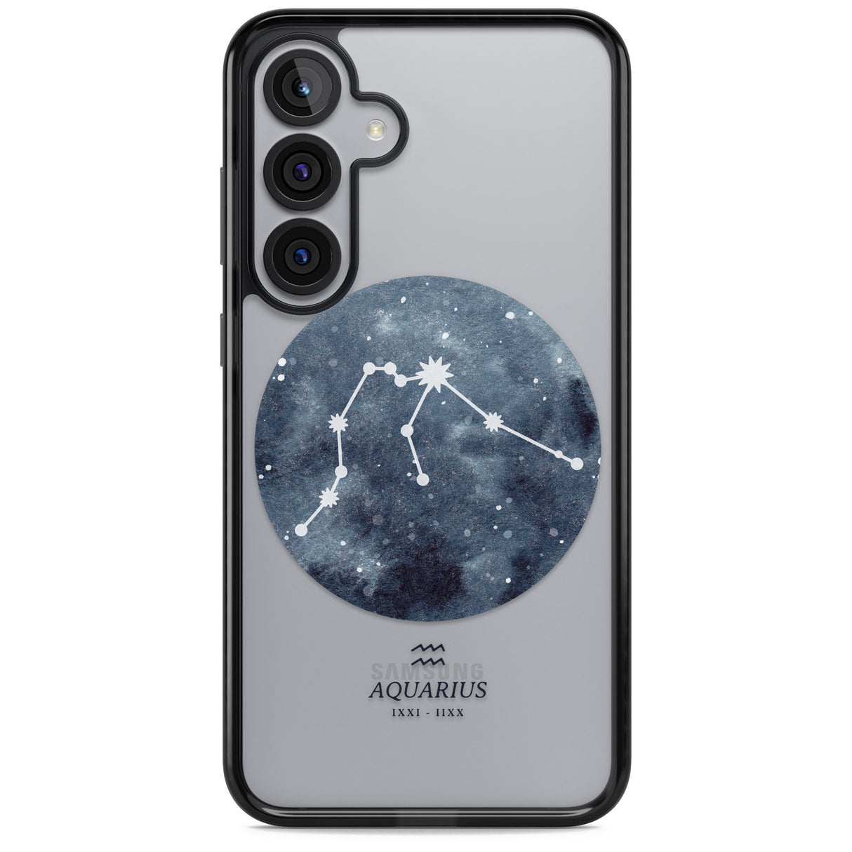 Aquarius Zodiac Transparent Design - Blue