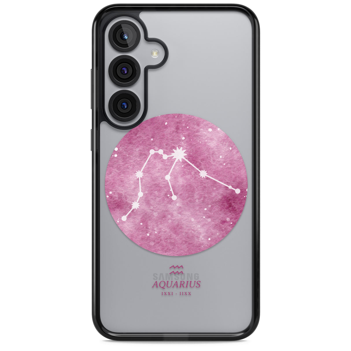 Aquarius Zodiac Transparent Design - Pink