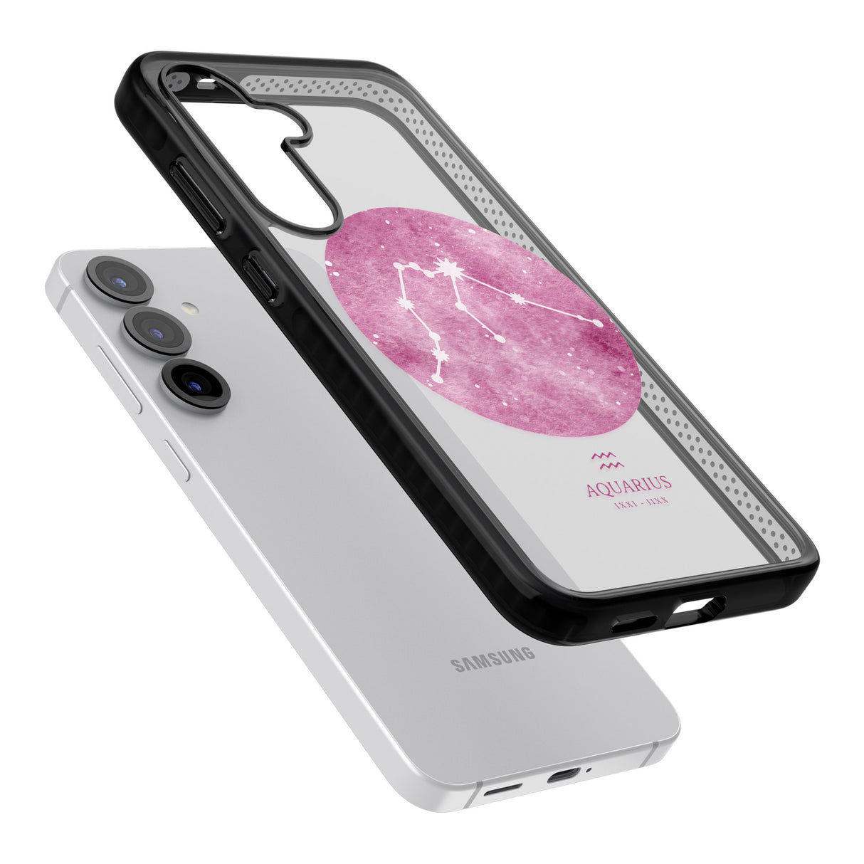 Aquarius Zodiac Transparent Design - Pink