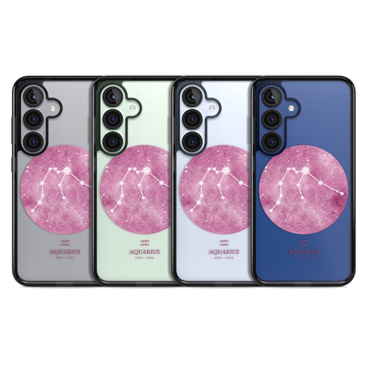 Aquarius Zodiac Transparent Design - Pink
