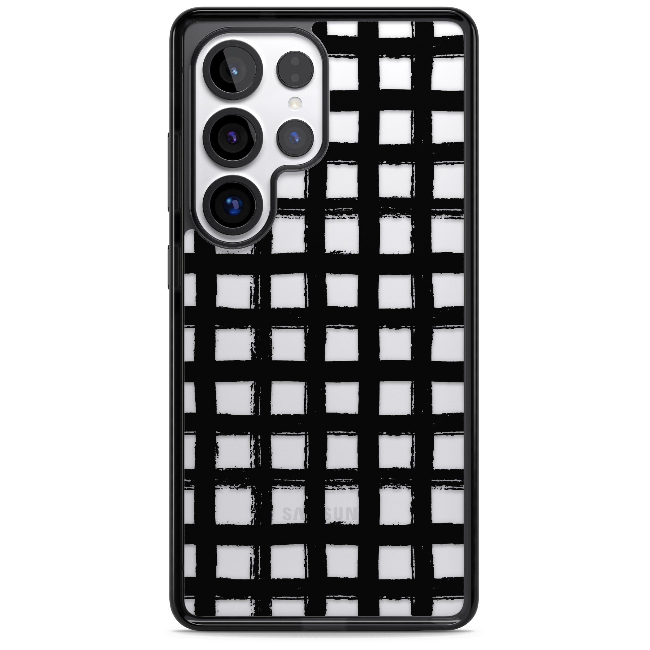 Messy Black Grid Clear