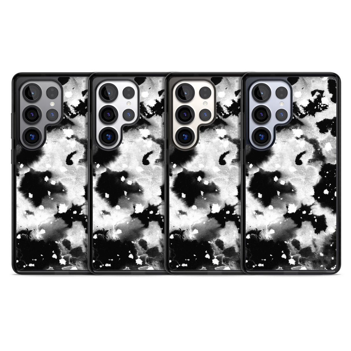 Black & White Acid Wash Tie-Dye Pattern