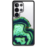 Neon Green & Blue Agate Crystal Transparent Design