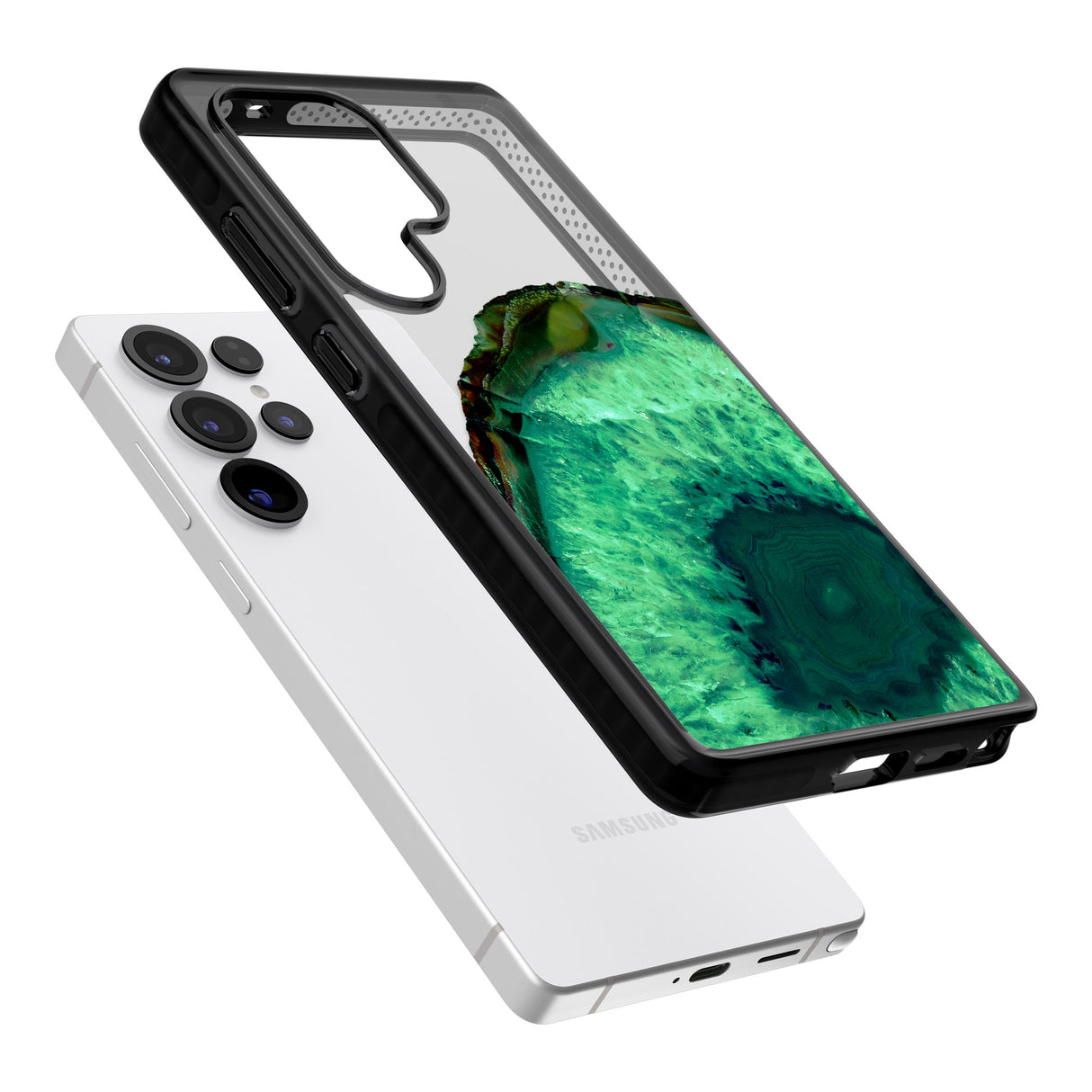 Emerald Green Gemstone Crystal Clear Design