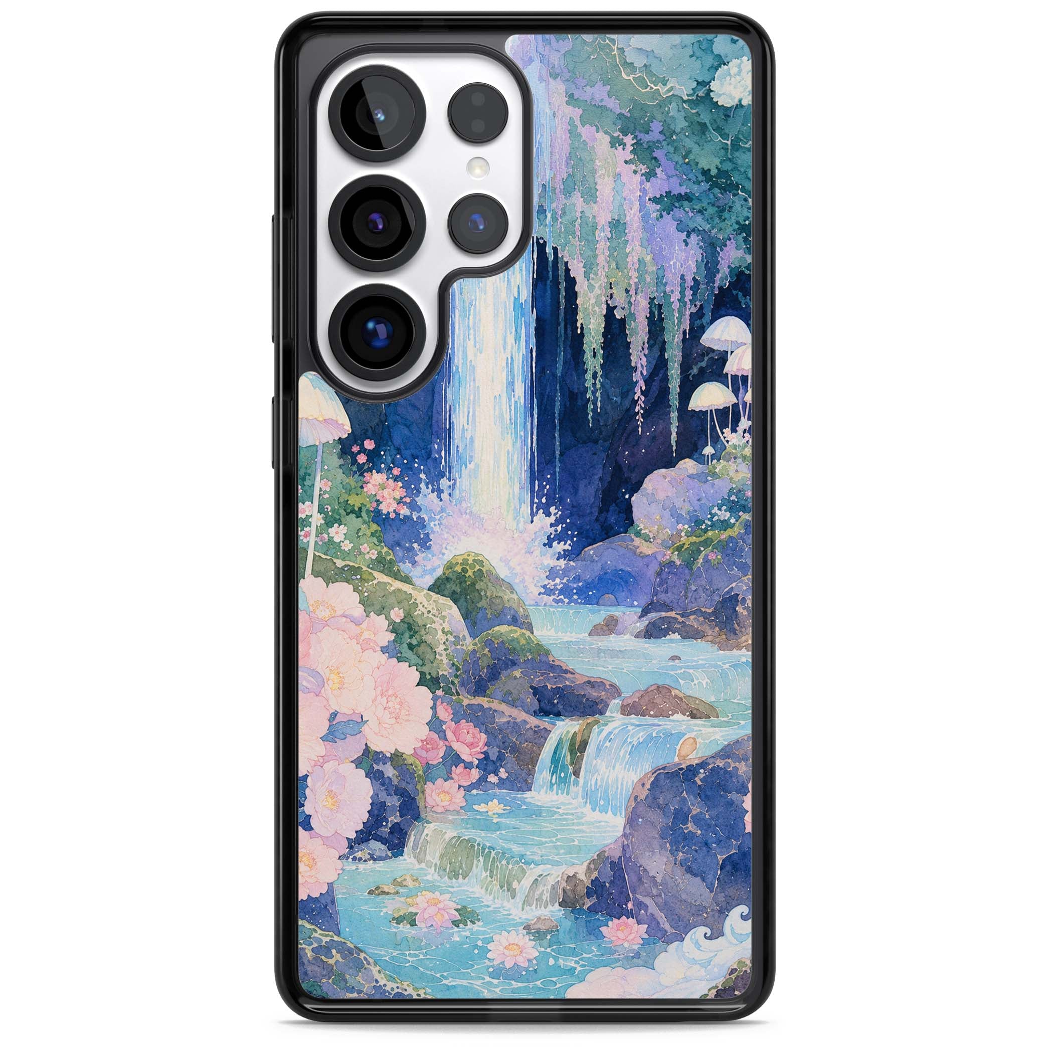 Mystic Waterfall art iPhone case | Black Impact case for Samsung Galaxy S25 Ultra