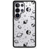 Cosmic Outer Space Design Black on Clear