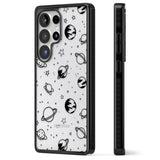 Cosmic Outer Space Design Black on Clear