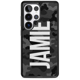 Personalised Vertical Name Black Camouflage