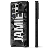 Personalised Vertical Name Black Camouflage