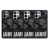 Personalised Horizontal Name Black Camouflage