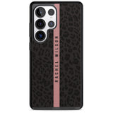 Personalised Pink Stripe Leopard Pattern