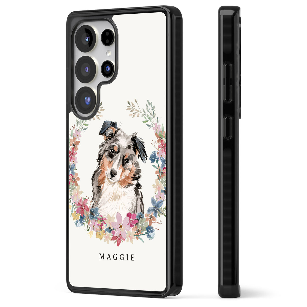 Personalised Australian Shepherd Watercolour Dog Portrait