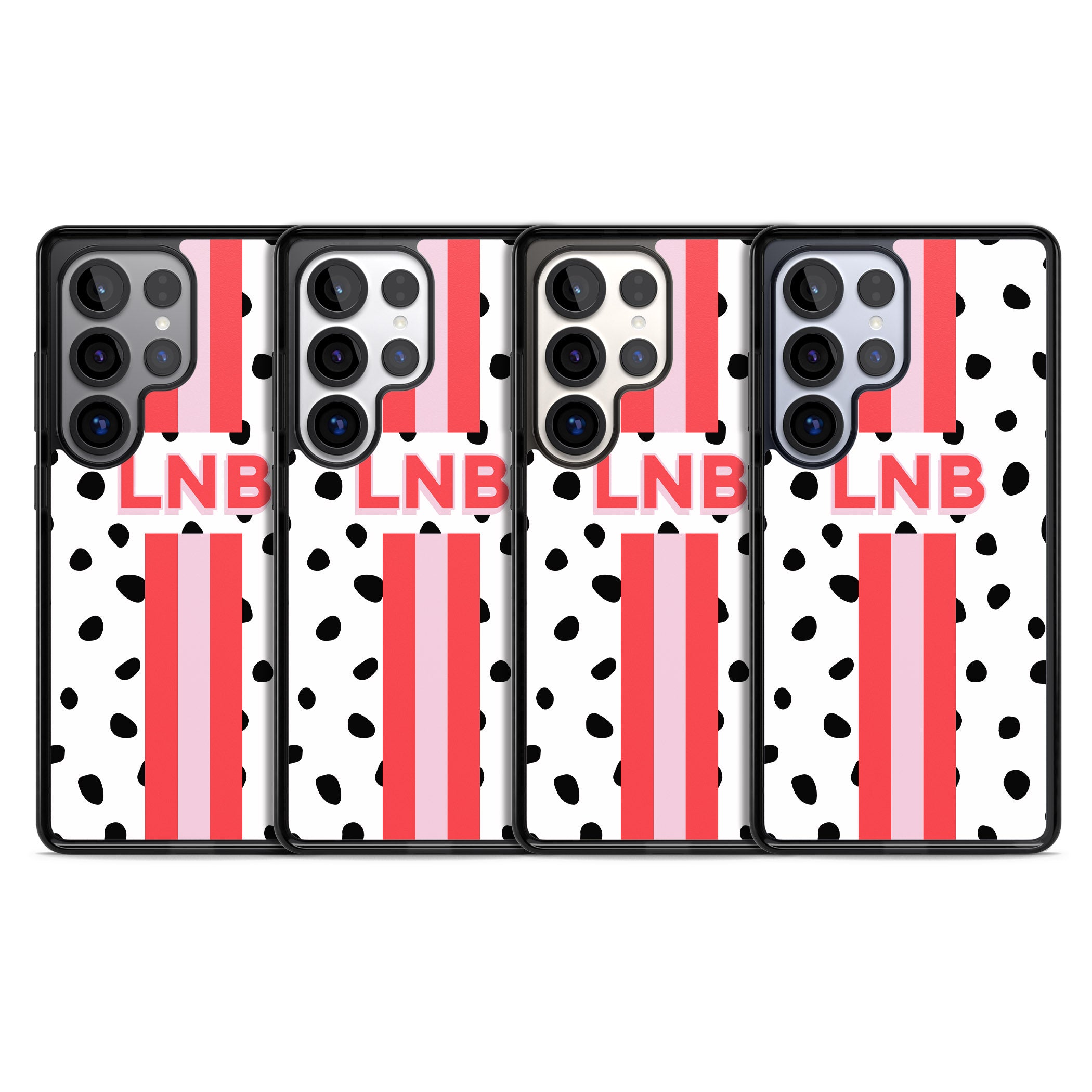 Personalised Polka & Pink Stripe