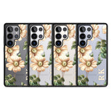 Personalised Clear Vintage Floral Cream Anemones