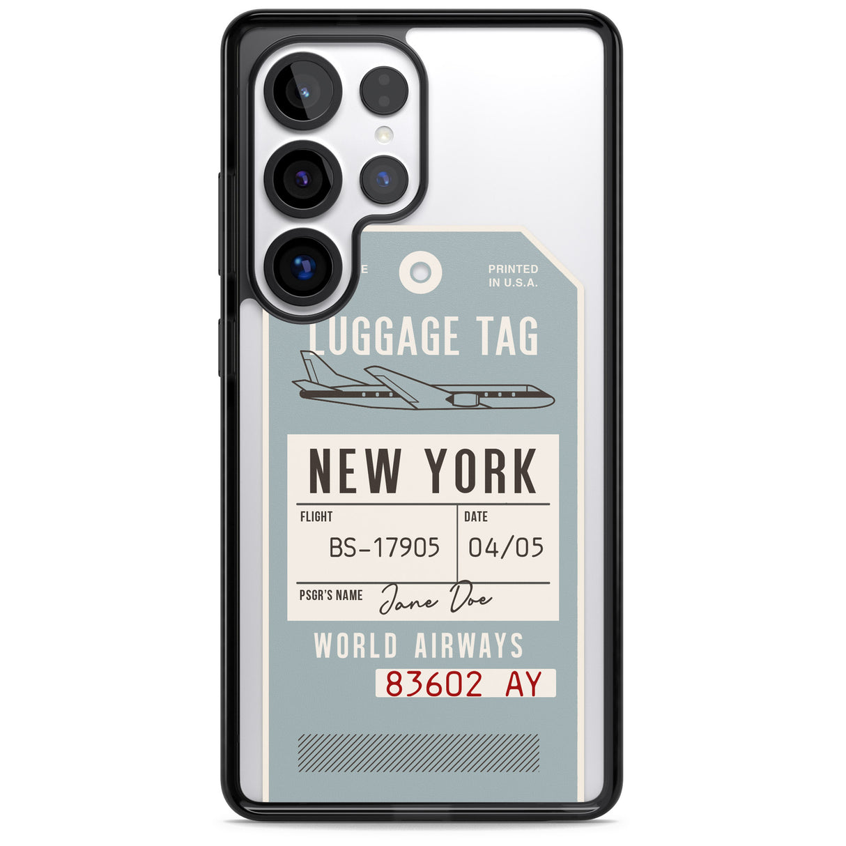 Personalised Vintage USA Luggage Tag