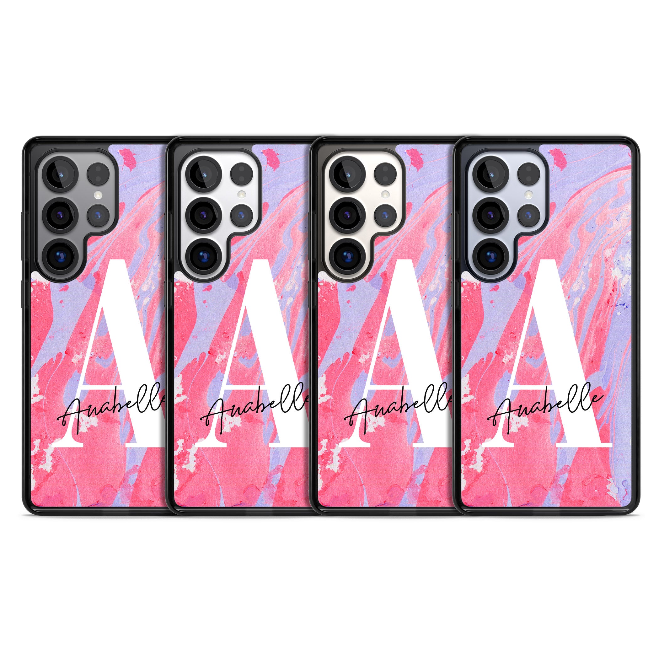Personalised Pink & Purple Marble