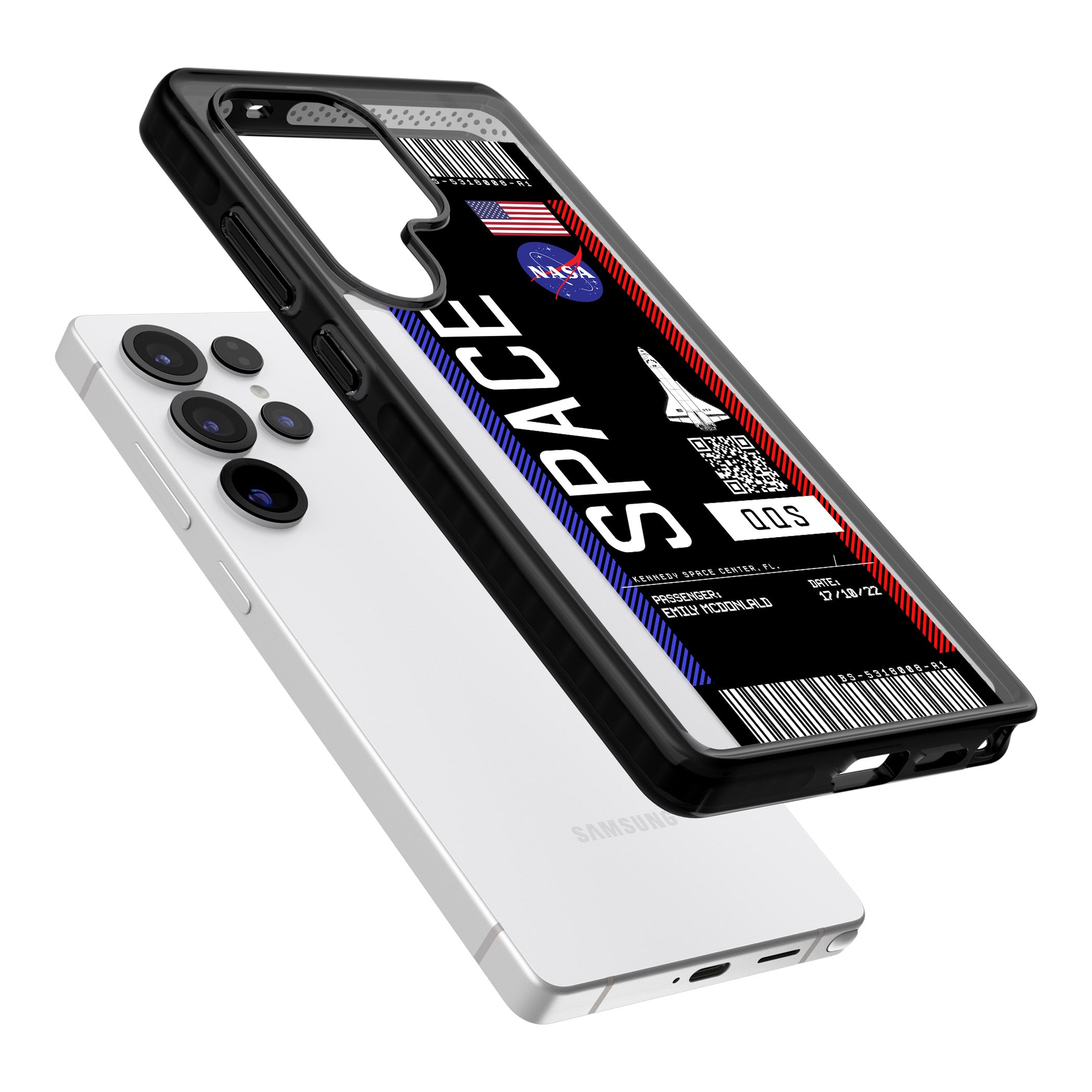 Personalised Nasa Boarding Pass (Dark)