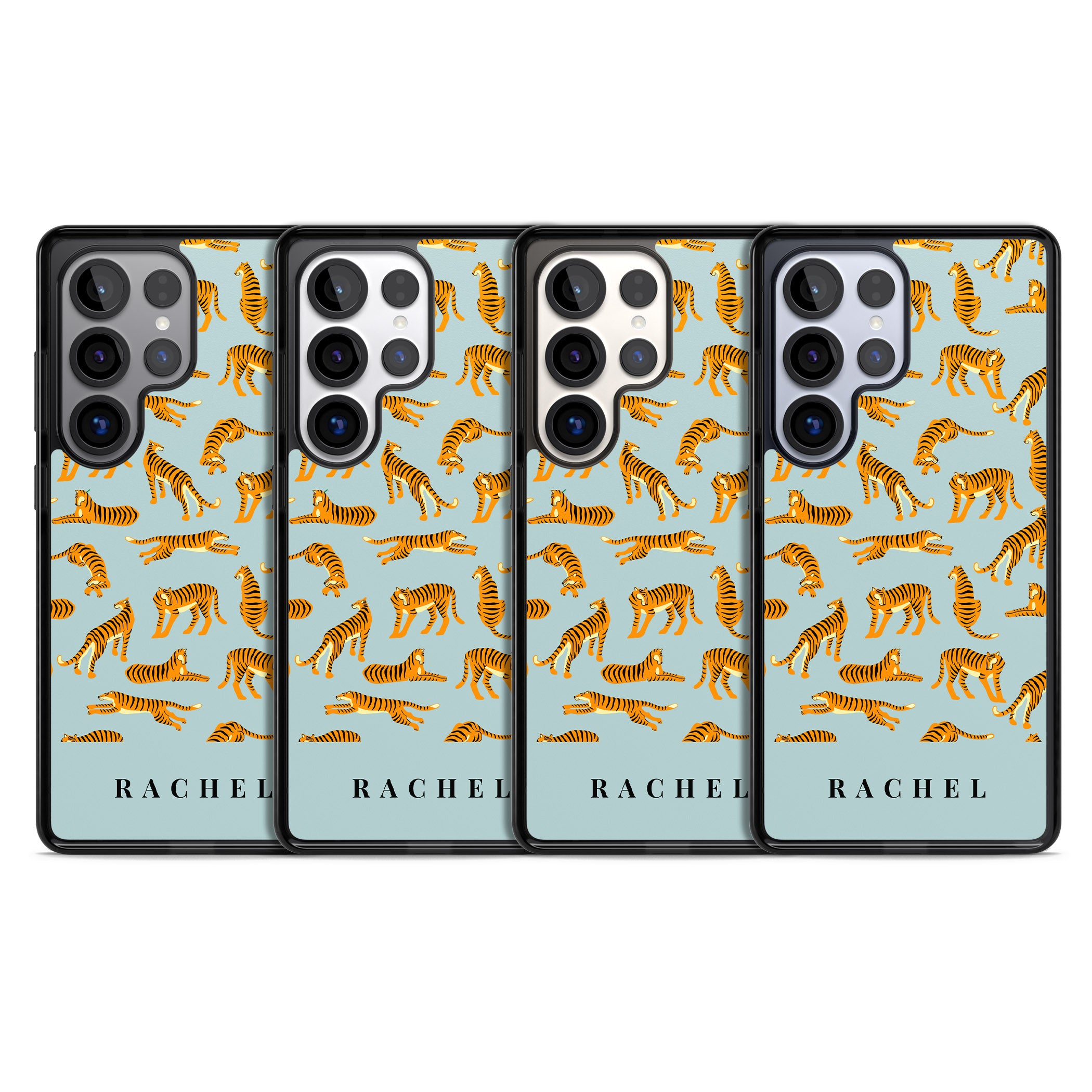 Personalised Turquoise Tiger Pattern