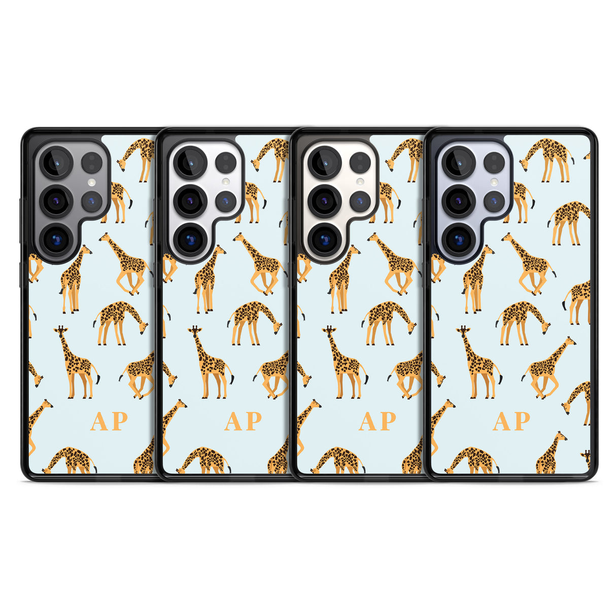 Personalised Safari Giraffe Pattern on Blue