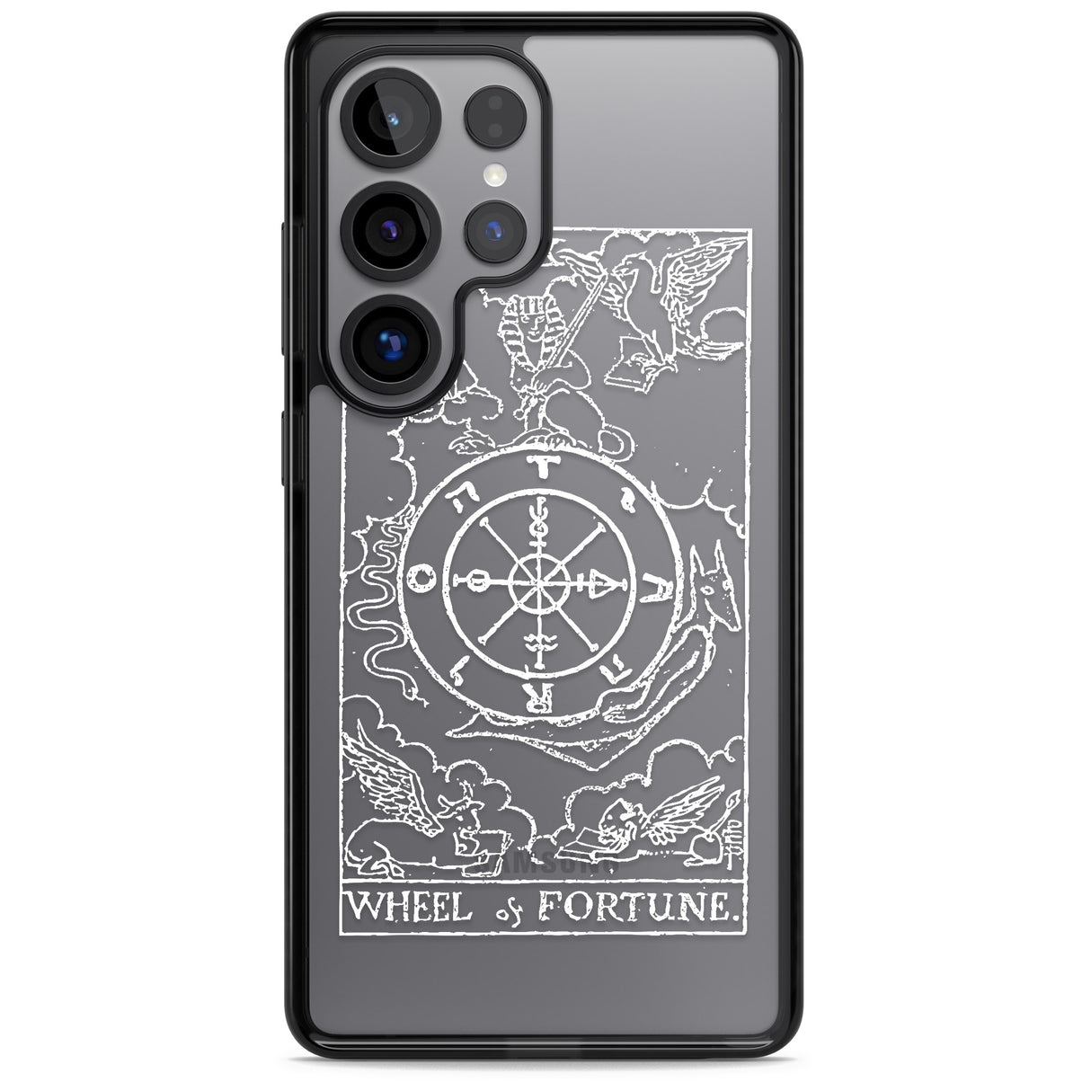 Personalised Wheel of Fortune Tarot Card - White Transparent