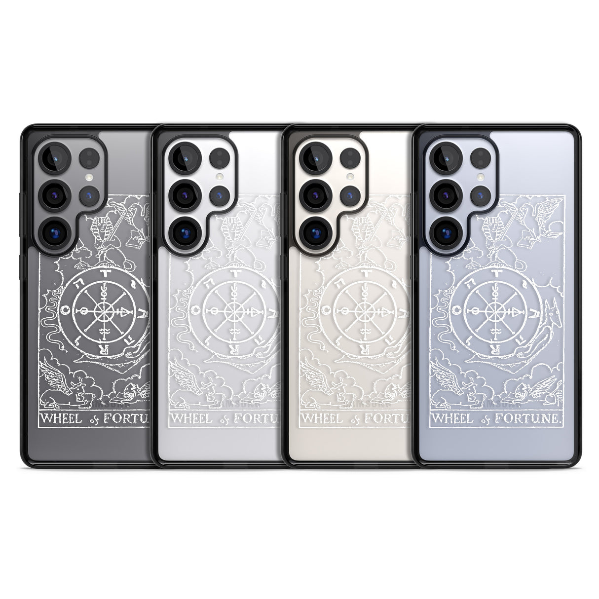 Personalised Wheel of Fortune Tarot Card - White Transparent